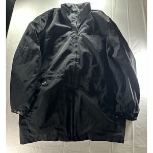 River Edge Chore Utility Coat Mens 2XL Black Collared Full‎ Zip Flannel Lined